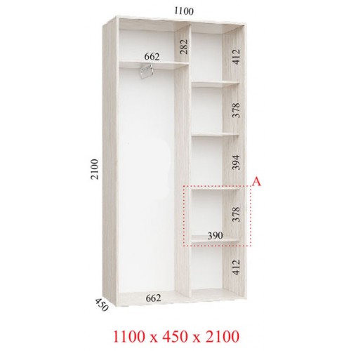 Шкаф гардероб 1.1 м, Феникс, фото 1