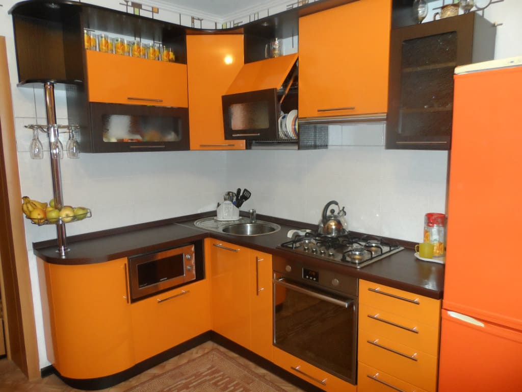 Оранжевые кухни, фото1